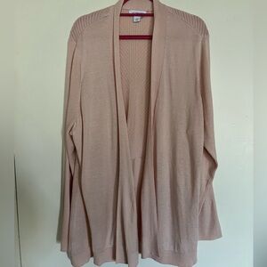 Liz Claiborne 2X Soft Pink Cardigan